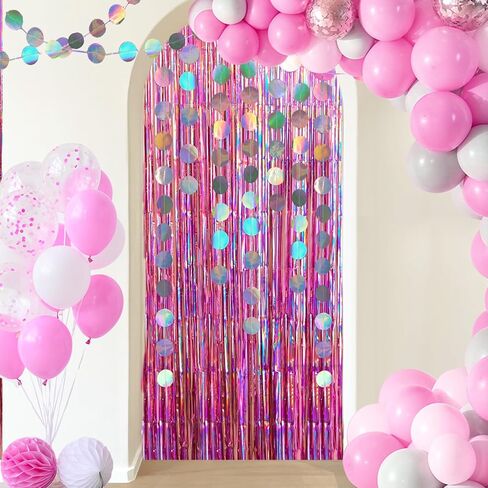 2 Pack Fall Party Streamers Tinsel Curtain Backdrop Orange Yellow Leaves Metallic Foil Fringe Curtain with 2 Pack Fall Garlands for Autumn Thanksgiving Party Photo Booth Backdrop Birthday Decorations in Saudi Arabia