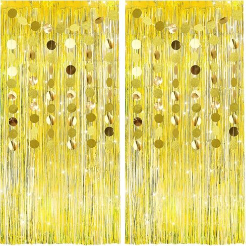 2 Pack Fall Party Streamers Tinsel Curtain Backdrop Orange Yellow Leaves Metallic Foil Fringe Curtain with 2 Pack Fall Garlands for Autumn Thanksgiving Party Photo Booth Backdrop Birthday Decorations in Saudi Arabia