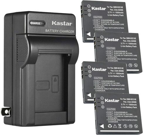 Kastar 1-Pack Battery and AC Wall Charger Replacement for Panasonic Lumix DMC-FX38T DMC-FX38W, Lumix DMC-FX55 DMC-FX55EB-K DMC-FX55EF-K DMC-FX55EF-S DMC-FX55EG DMC-FX55EG-K DMC-FX55EG-S DMC-FX55GK in Saudi Arabia