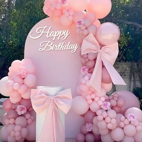 Happy Birthday Sign for Backdrop - White 'Happy Birthday' Party Banner Stickers for Balloon Arch Wall Decor Photo Backgrounds in Kuwait