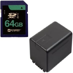 Synergy Digital Accessory Kit, Compatible with Panasonic HC-V180K Full HD Camcorder includes: SY-SD64GB Memory Card, ACD790 Battery