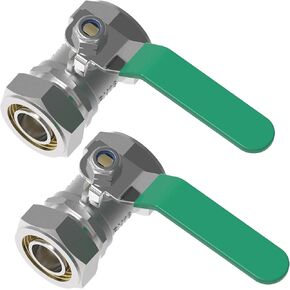 4PCS 3/4" Brass Ball Valve Air line Fitting for 3/4 Inch Tubing Compatible with Garage Compressed Air Piping System, Compressor Accessories for Shop Air Line Kit