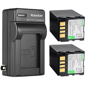 Kastar 1-Pack Battery and AC Wall Charger Replacement for JVC GR-D390U GR-D390UC GR-D390US GR-D393 GR-D395 GR-D395AA GR-D395E GR-D395EK GR-D395EX GR-D395EZ GR-D395U GR-D395US GR-D396 GR-D396AA