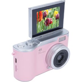 48MP 1080P Digital Camera, Small Camera with 8X Digital Zoom, 4H Recording Time, 2.4in HD Flip Screen, Self Timer Music Game Function, 800mAh Battery (P2)