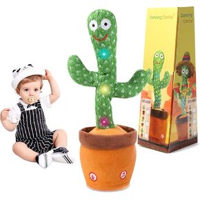 Dancing Cactus Toy for Baby Toddler, Talking Cactus Colorful Glowing Repeating What You Say, Singing Toys 120 Pcs Songs for Baby Gifts