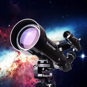 Portable Refractor Telescope Fully Coated Glass Optics Ideal Telescope for Beginners Focal Length 400Mm Full Surface Coating