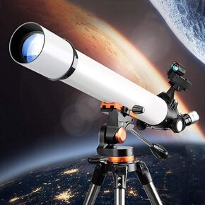 Refractor Telescopes 700/70mm Telescope for Beginners Adult Astronomy Travel Telescope with Tripod+Finder Scope+Travel Backpack+2 eyepieces+3X Barlow Lens Nice Family