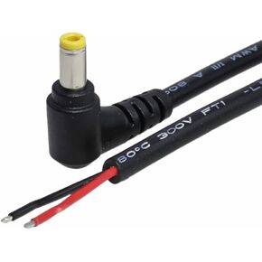 5.5mm X 2.5mm Male Plug Cord Power Pigtails Cable 5525 to Bare Wire Open End Power Supply Cord 25CM/9.84in