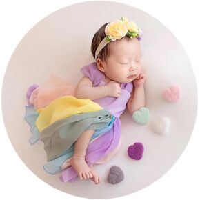 Newborn Photoshoot Outifts Dress Baby Girl Photography Props Infant Fancy Princess Costume Newborn Photo Posing Props