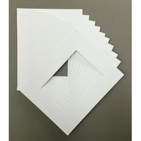 Pack of 10 22x28 White Picture Mats with White Core Bevel Cut for 18x24 Pictures