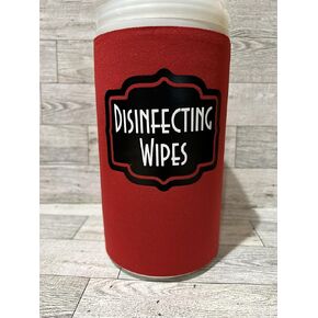 Standard Disinfecting Wipes Cover with Label (Large, Black)