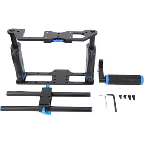 DSLR Cage,Camera Cage,C2 DSLR Camera Mount Aluminum Alloy Camera Handle with Top Handle Grip Photo Studio Kit Rabbit Cage Stabilizer for All DSLR Cameras and Family DV Cameras