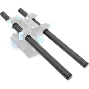 1Pair Diameter 15mm Follow Focus Rig Cage Rod Rail System for Camera Camcorder Photo Studio Accessories Carbon Fiber Tube(1Pair 400mm Matte)