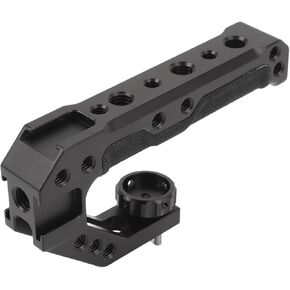 Acouto Camera Cage Top Handle Grip Lightweight Aluminum Alloy Silicone Cold Shoe Mount for DSLR with Convenient Screw Holes Improve Video Quality