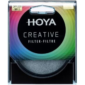 Hoya 55mm Filter Diffuser No.1 - Black Aluminum Frame - Soft Diffusion Camera Lens Filter Effect for Portrait & Video - Reduces Contrast & Softens Skin Tones - Multi-Coated Optical Glass