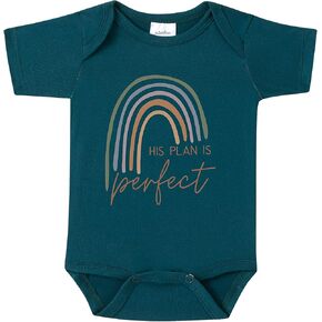 Pregnancy Announcement for Grandparents,His Plan Is Perfect Funny Baby Announcement Bodysuits,Baby Shower Gift