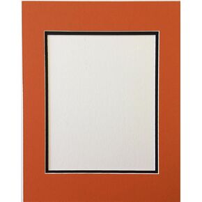 22x28 Orange and Black Double Picture Mats or Photography Matting Bevel Cut for 18x24 Pictures