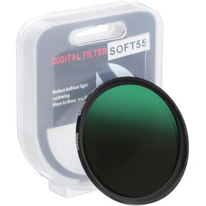 PATIKIL 55mm Mist Filter, Dreamy Soft Diffusion Fog Effect Camera Lens Filter Slim Optical Glass with Lens Cap for Video Vlog Portrait Photography, Black