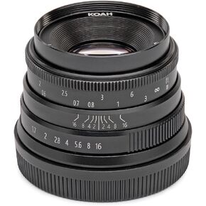 Koah Artisans Series 35mm f/1.7 Large Aperture Manual Focus Lens for Micro Four Thirds (Black)
