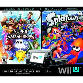 Wii U Super Smash Bros and Splatoon Bundle Special Edition Deluxe Set (Renewed)