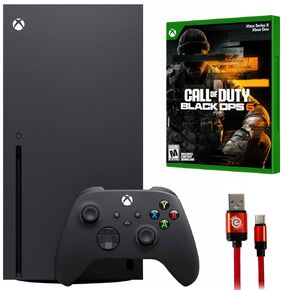 Microsoft Xbox Series X 1TB SSD with Call of Duty Black Ops 6 Cross-Gen Edition with Deco Gear 6FT Type-C Charge & Sync USB Cable with Transfer Speeds Up to 480Mbps Bundle