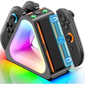 Charging Dock for 2025 Nintendo Switch 2 JoyCon,Joycon 2 Controller Charging Docking Station, Ergonomics & Magnetic Fast Charger Station for Nintendo Switch 2 Joy-con 2 Accessories N ES Console