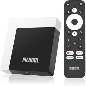 Android TV Box 11.0, MECOOL KM7 Plus Smart TV Box 4K HDR 2GB 16GB Support 2.4G/5.0G/BT 5.0/AV1, Google TV with Amlogic S905Y4 Netflix Google Assistant Dolby Atmos