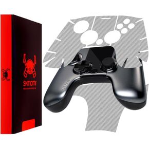 Skinomi Silver Carbon Fiber Full Body Skin Compatible with Ouya Controller (Full Coverage) TechSkin Anti-Bubble Film
