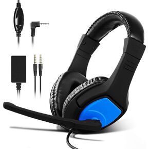 STOGA Professional Gaming Headset with 50MM Comfy Earmuffs, Over Ear Headphones with Noise Canceling Microphone & LED Light, Compatible with PS4, Xbox One, Switch, PC, PS3, Mac, Laptop