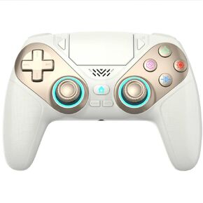 Gamrombo LED Wireless Controller for PS5, Compatible with PS5 Pro/Slim/PC, Dual Vibration, Marco/Turbo Function, 3.5mm Audio Jack, 6-Axis Motion Contro Gamepad with Speaker
