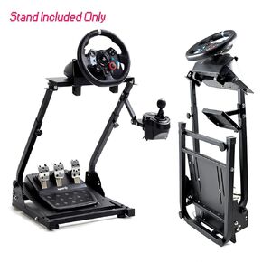 Minneer Foldable Steering Racing Wheel Stand for Logitech/Thrustmaster/Fanatec G29/G920/G923/G27/T80/T150/T248 Racing wheel Extensible Driving Simulator Cockpit(Wheel, Pedals, Handbrake Not Included)