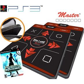 2 x Dance Dance Revolution Ultra Sensitive Master Super Deluxe Dance Pad for PS3 + DDR Supernova2 fo