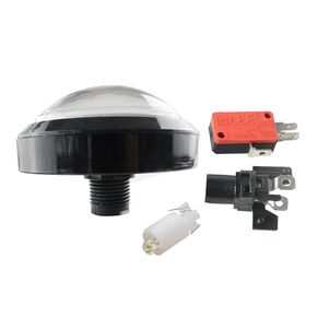 ZEZEFUFU White 60mm Arcade Round Push Buttons Illumilation 12V LED Light With Microswitch