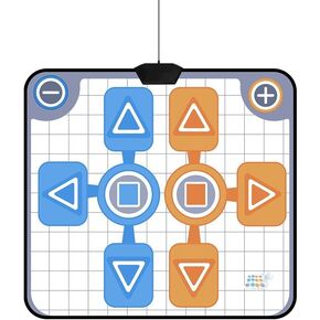 Dancing Mat, Non-Slip Dancing Pad Double Player Action Soft and Dance Mat, Plug and Play, for Wii Console Game, for Entertainment and Fitness