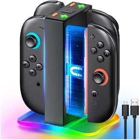 Upgraded Switch 2 Charging Dock for 2025 Nintendo Switch 2 Joycons, Joycon 2 Charger | 4-in-1 Magnectic Fast NS2 Controller Charger Station for nintendo 2 Joy-Con Charger Organized Accessories