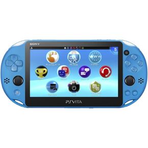سلسلة Sony PlayStation Vita Wi-Fi 2000 مع محول AC وأغطية التحكم في السيليكون (Aqua Blue) (متجدد)