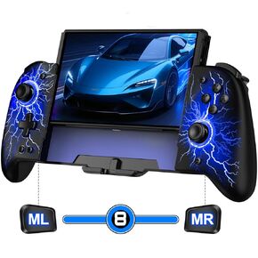 Spican Switch Controlers for Nintendo Switch/OLED, Switch Accessories Wireless Pro Controler One-Piece Joypad, Full-Size Ergonomic Handheld Mode Remote with Turbo/Programming