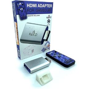Kaico Gamecube HDMI Adapter Lead for The Nintendo Gamecube Running GCVideo Software. Supports 2X Line-Doubling and Includes Remote Control. A Simple Plug & Play Gamecube Adapter Solution