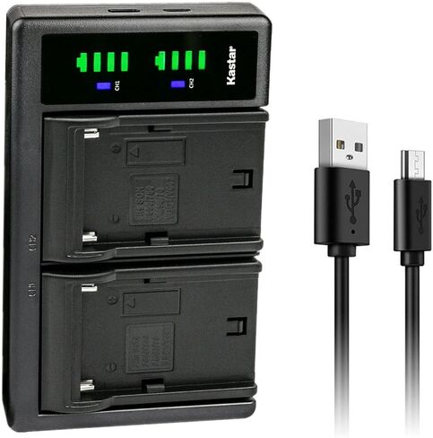 Kastar NP-F990 Battery 2-Pack and LTD2 USB Charger Compatible with Sony HXR-MC2000 HXR-MC2500 HXR-NX100 HXR-NX3 HXR-NX5 HXR-NX5R MPK-DVF4 MVC-CD1000 MVC-CD400 MVC-CHF81 MVC-CKF81 MVC-FD100 Camcorder in Saudi Arabia
