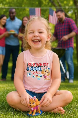 Skye Birthday Girl Tank Top | 2nd 3rd 4th 5th Birthday Gift for Toddler Paw Patrol Fans - Summer Sleeveless Shirt in Kuwait