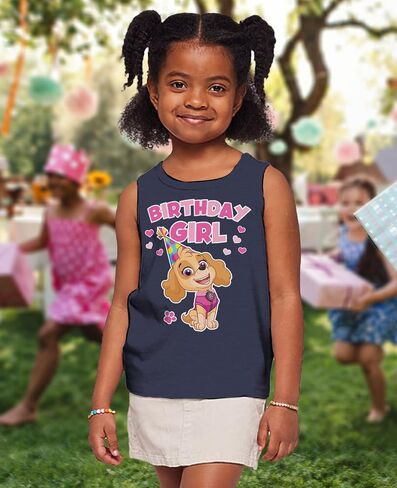 Skye Birthday Girl Tank Top | 2nd 3rd 4th 5th Birthday Gift for Toddler Paw Patrol Fans - Summer Sleeveless Shirt in Kuwait