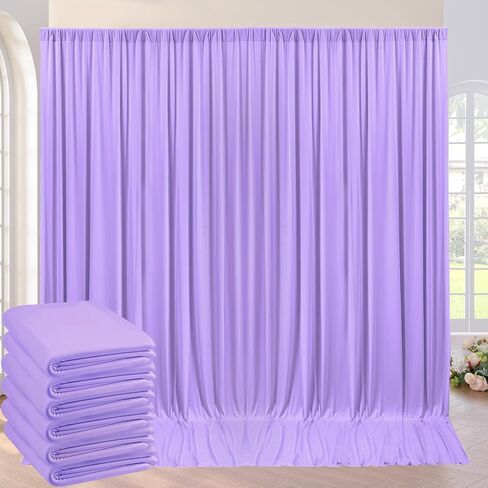 20ft x 8ft Wrinkle Free Ivory Backdrop Curtain for Parties, 4 Panels 5x8ft Silky Polyester Ivory Wedding Backdrop Drapes Photo Back Drop Cloth for Birthday Baby Shower Photography Background in Saudi Arabia