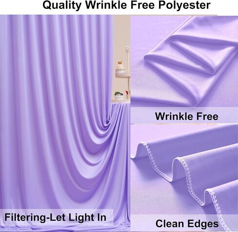 20ft x 8ft Wrinkle Free Ivory Backdrop Curtain for Parties, 4 Panels 5x8ft Silky Polyester Ivory Wedding Backdrop Drapes Photo Back Drop Cloth for Birthday Baby Shower Photography Background in Saudi Arabia