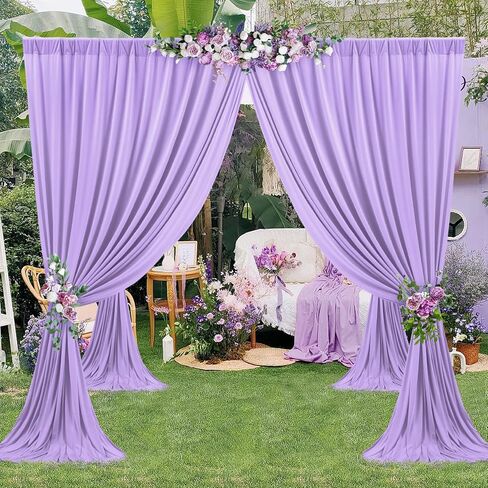 20ft x 8ft Wrinkle Free Ivory Backdrop Curtain for Parties, 4 Panels 5x8ft Silky Polyester Ivory Wedding Backdrop Drapes Photo Back Drop Cloth for Birthday Baby Shower Photography Background in Saudi Arabia