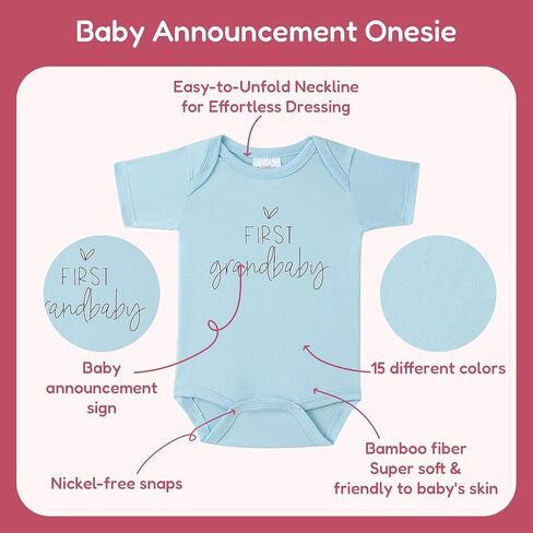 إعلان الحمل ، أول من Grandbaby Baby إعلان Onesie ، طفل حديث الولادة مفاجأة للأجداد in Kuwait