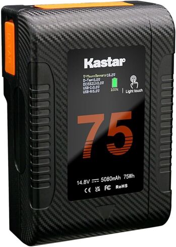 Kastar BP-Z75W بطارية مضغوطة V-Mount متوافقة مع BVM-D9H5U شاشات البث DCR-50 PCR-50P DNV-7 DNV-7P DNW-7 DNW-7P DNW-9WS DNW-9WSP DNW-90 DNW-90P DNW-9 in Saudi Arabia