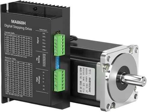 Nema34 86HS80mm Stepper Motor Driver Kit 4.5NM DC48-80V/AC36-60V + Driver DM860H/MA860H(86x80 Motor MA860H) in Saudi Arabia