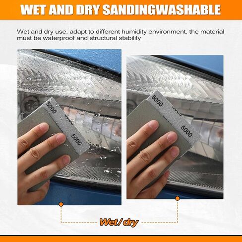 POLIWELL Auto Performance Sandpaper 3 Pack, 3.6 in x 9 in 5000 Grit Clear Coat Polish Sandpaper, Fine Grade Abrasive Sanding Sheet for Wet Polishing Car Detail Scratches, Refined Finishes in Saudi Arabia