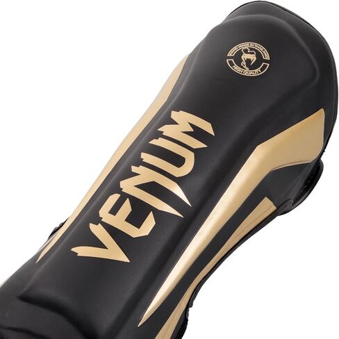 Venum Elite Shin Guards-Black/Pink/Gold - M in Kuwait