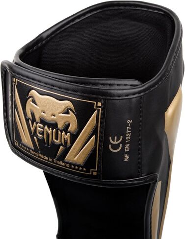 Venum Elite Shin Guards-Black/Pink/Gold - M in Kuwait
